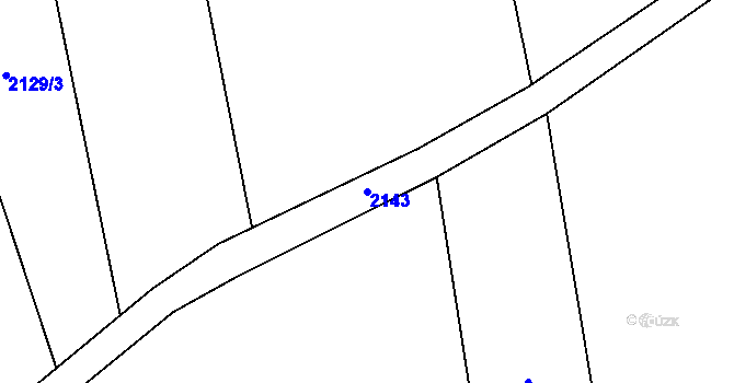Parcela st. 2143 v KÚ Albeř, Katastrální mapa