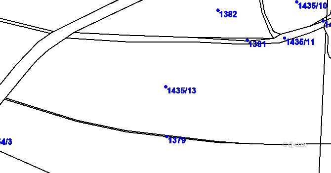 Parcela st. 1435/13 v KÚ Albrechtice u Lanškrouna, Katastrální mapa