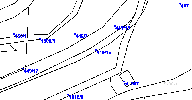 Parcela st. 449/16 v KÚ Albrechtice u Lanškrouna, Katastrální mapa