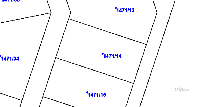 Parcela st. 1471/14 v KÚ Albrechtice u Lanškrouna, Katastrální mapa
