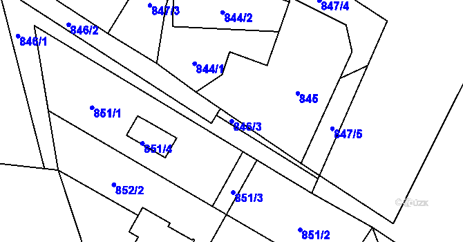 Parcela st. 846/3 v KÚ Albrechtice u Českého Těšína, Katastrální mapa