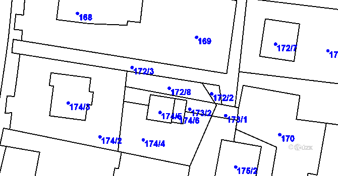 Parcela st. 172/8 v KÚ Albrechtice u Českého Těšína, Katastrální mapa