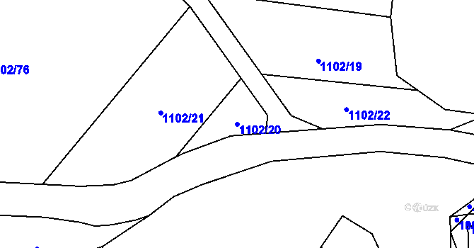 Parcela st. 1102/20 v KÚ Albrechtice u Českého Těšína, Katastrální mapa