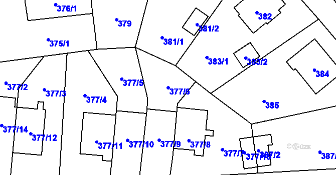 Parcela st. 377/6 v KÚ Albrechtice u Českého Těšína, Katastrální mapa