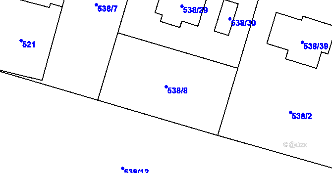 Parcela st. 538/8 v KÚ Albrechtice u Českého Těšína, Katastrální mapa