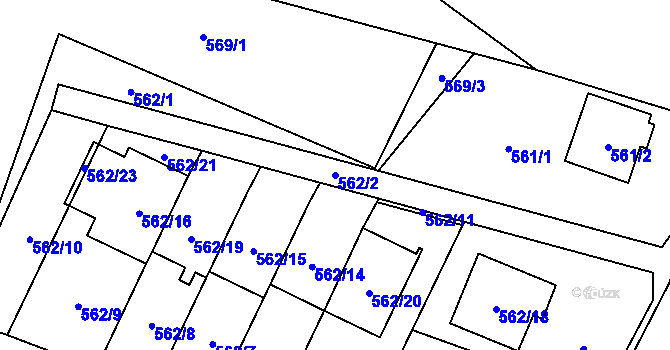 Parcela st. 562/2 v KÚ Albrechtice u Českého Těšína, Katastrální mapa