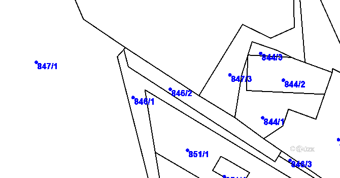Parcela st. 846/2 v KÚ Albrechtice u Českého Těšína, Katastrální mapa