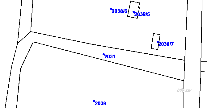 Parcela st. 2031 v KÚ Albrechtice u Českého Těšína, Katastrální mapa