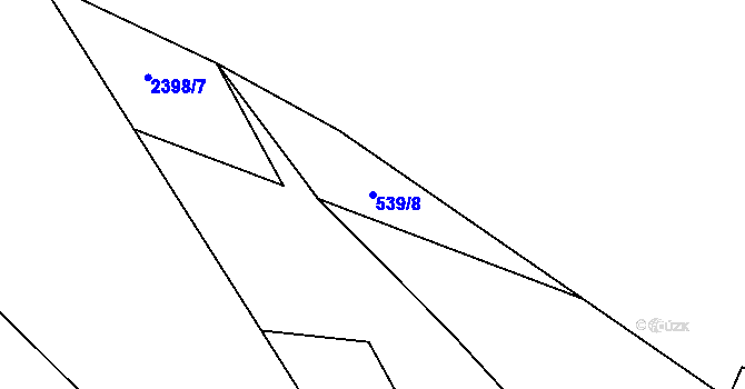 Parcela st. 539/8 v KÚ Albrechtice u Českého Těšína, Katastrální mapa