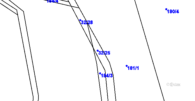 Parcela st. 32/25 v KÚ Albrechtice nad Orlicí, Katastrální mapa