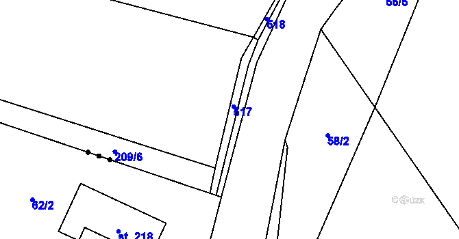 Parcela st. 359/2 v KÚ Albrechtice nad Orlicí, Katastrální mapa