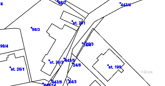 Parcela st. 24/4 v KÚ Nová Ves u Albrechtic, Katastrální mapa