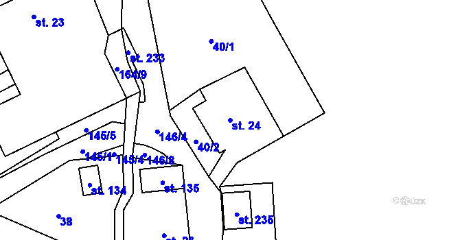 Parcela st. 24 v KÚ Nová Horka, Katastrální mapa