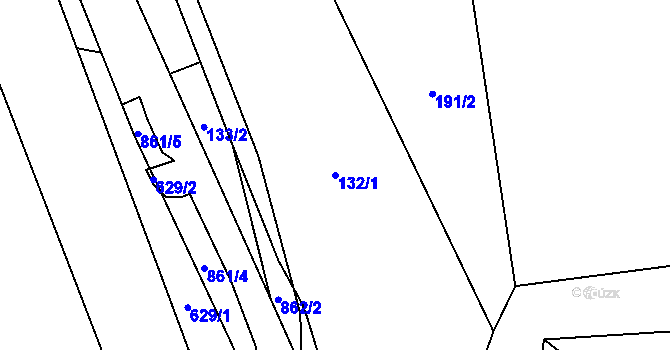 Parcela st. 132/1 v KÚ Anenská Studánka, Katastrální mapa