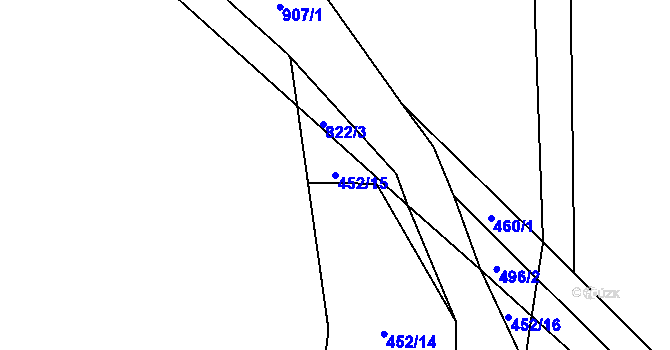 Parcela st. 452/15 v KÚ Anenská Studánka, Katastrální mapa