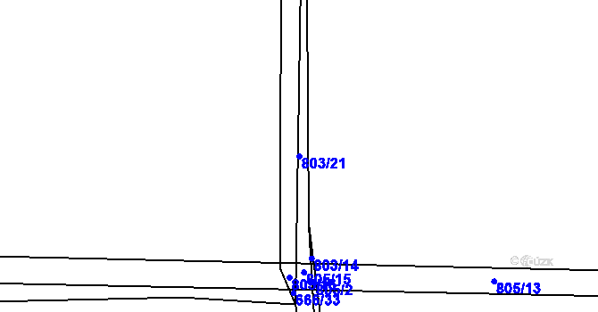 Parcela st. 803/21 v KÚ Anenská Studánka, Katastrální mapa