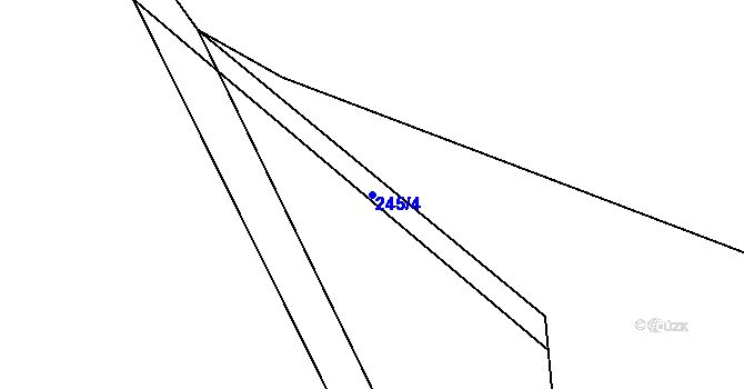 Parcela st. 245/4 v KÚ Helvíkov, Katastrální mapa