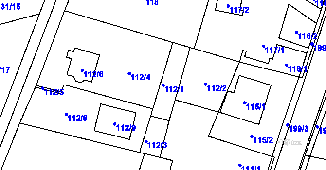 Parcela st. 112/1 v KÚ Antošovice, Katastrální mapa