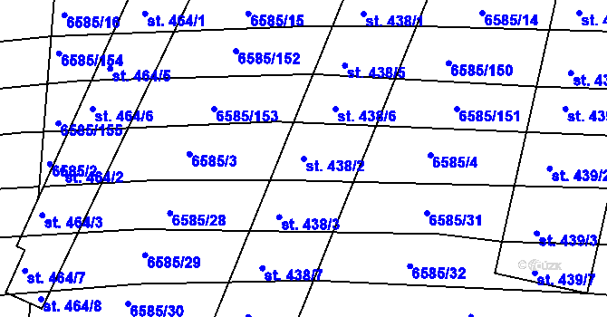 Parcela st. 438/2 v KÚ Archlebov, Katastrální mapa
