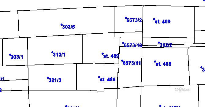 Parcela st. 489 v KÚ Archlebov, Katastrální mapa