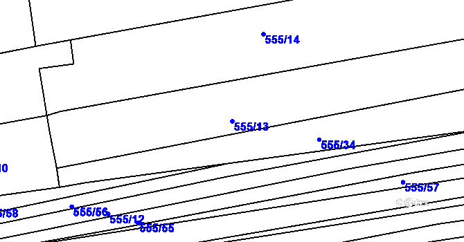 Parcela st. 555/13 v KÚ Archlebov, Katastrální mapa