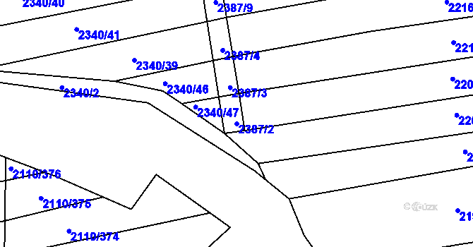 Parcela st. 2387/2 v KÚ Archlebov, Katastrální mapa