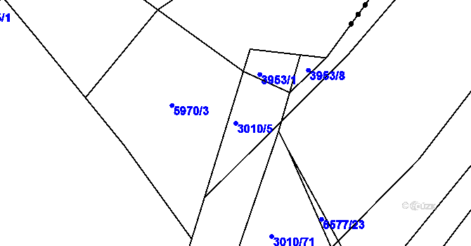 Parcela st. 3010/5 v KÚ Archlebov, Katastrální mapa