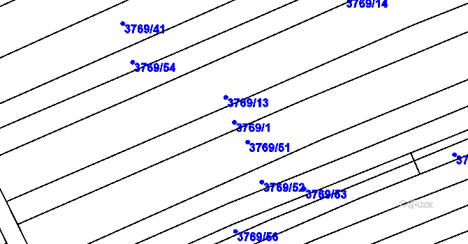 Parcela st. 3769/1 v KÚ Archlebov, Katastrální mapa