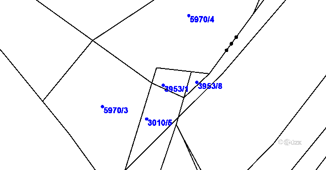 Parcela st. 3953/1 v KÚ Archlebov, Katastrální mapa