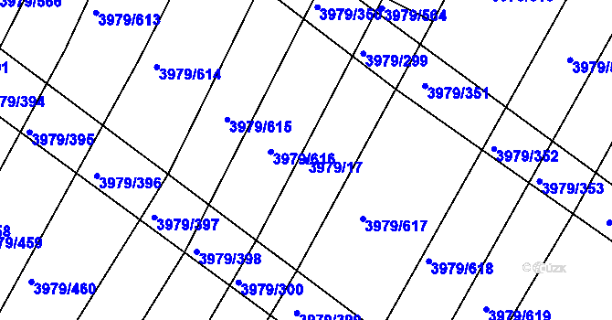 Parcela st. 3979/17 v KÚ Archlebov, Katastrální mapa