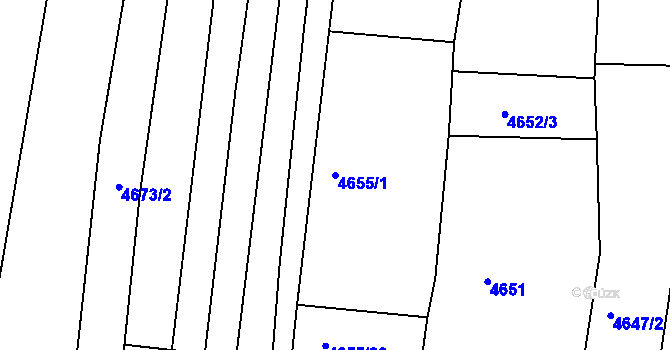 Parcela st. 4655/1 v KÚ Archlebov, Katastrální mapa