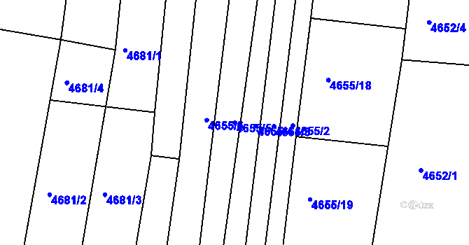 Parcela st. 4655/5 v KÚ Archlebov, Katastrální mapa