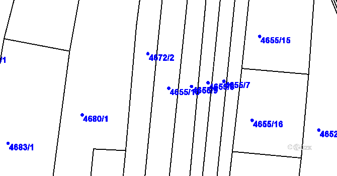 Parcela st. 4655/10 v KÚ Archlebov, Katastrální mapa