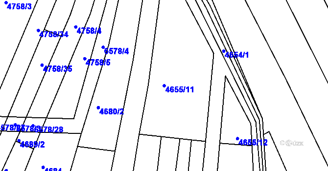 Parcela st. 4655/11 v KÚ Archlebov, Katastrální mapa