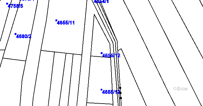 Parcela st. 4655/12 v KÚ Archlebov, Katastrální mapa