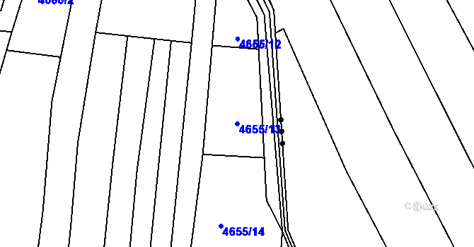 Parcela st. 4655/13 v KÚ Archlebov, Katastrální mapa
