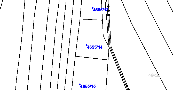 Parcela st. 4655/14 v KÚ Archlebov, Katastrální mapa