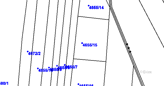 Parcela st. 4655/15 v KÚ Archlebov, Katastrální mapa
