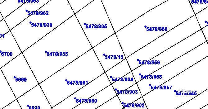 Parcela st. 5478/15 v KÚ Archlebov, Katastrální mapa
