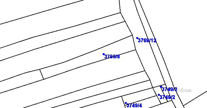 Parcela st. 3769/8 v KÚ Archlebov, Katastrální mapa
