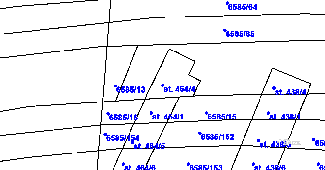 Parcela st. 464/4 v KÚ Archlebov, Katastrální mapa