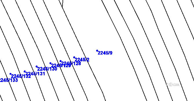 Parcela st. 2245/9 v KÚ Archlebov, Katastrální mapa