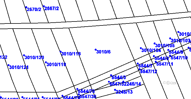 Parcela st. 3010/6 v KÚ Archlebov, Katastrální mapa