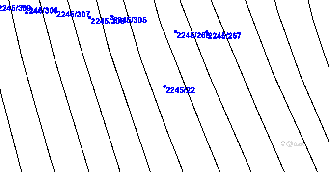 Parcela st. 2245/22 v KÚ Archlebov, Katastrální mapa