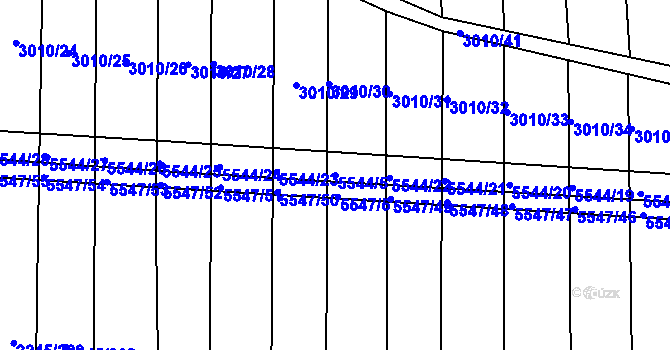 Parcela st. 5544/5 v KÚ Archlebov, Katastrální mapa