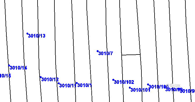 Parcela st. 3010/7 v KÚ Archlebov, Katastrální mapa