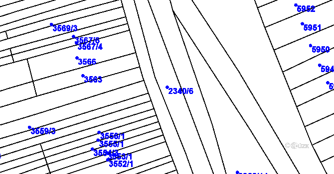 Parcela st. 2340/6 v KÚ Archlebov, Katastrální mapa