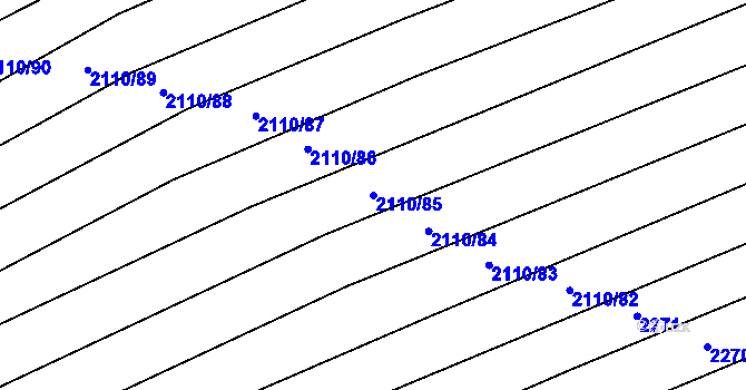 Parcela st. 2110/85 v KÚ Archlebov, Katastrální mapa
