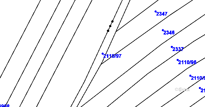 Parcela st. 2110/97 v KÚ Archlebov, Katastrální mapa