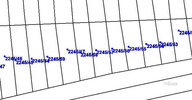 Parcela st. 2245/57 v KÚ Archlebov, Katastrální mapa